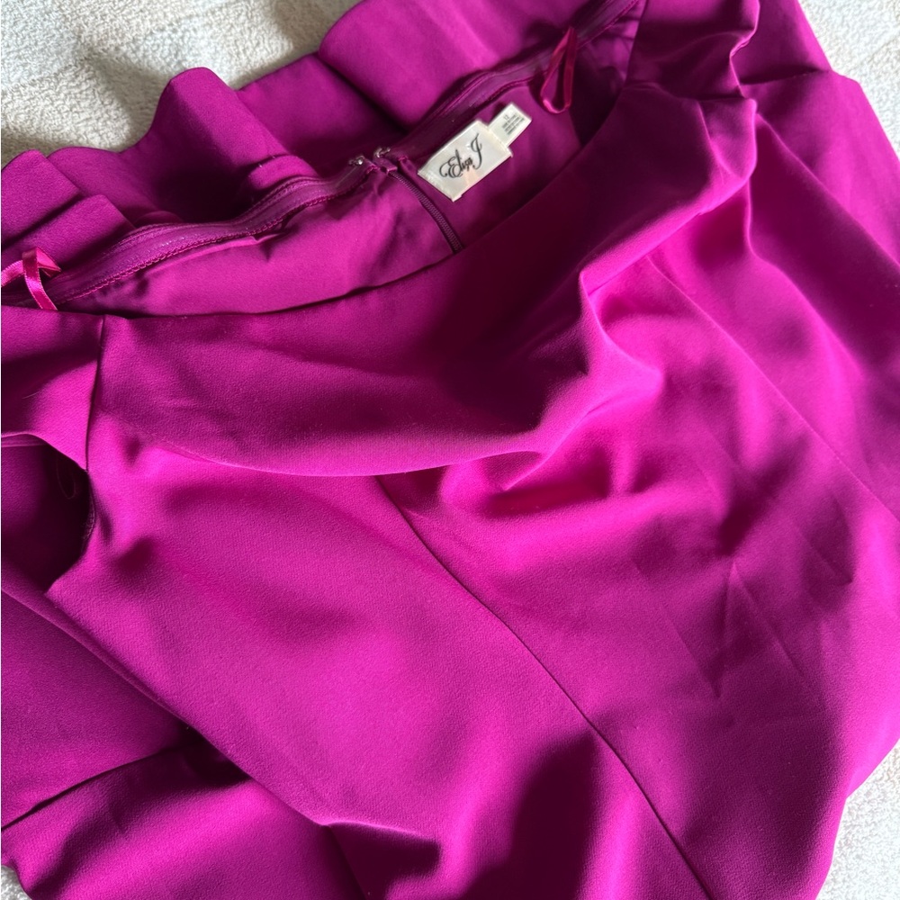 Eliza J Fuchsia Zip-Up Dress - Picture 3 of 4